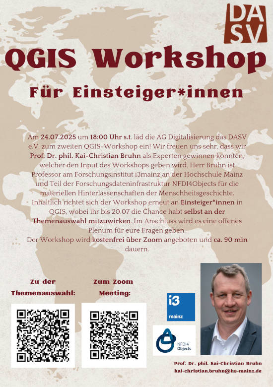 Poster des DASV e.V. für die Veranstaltung